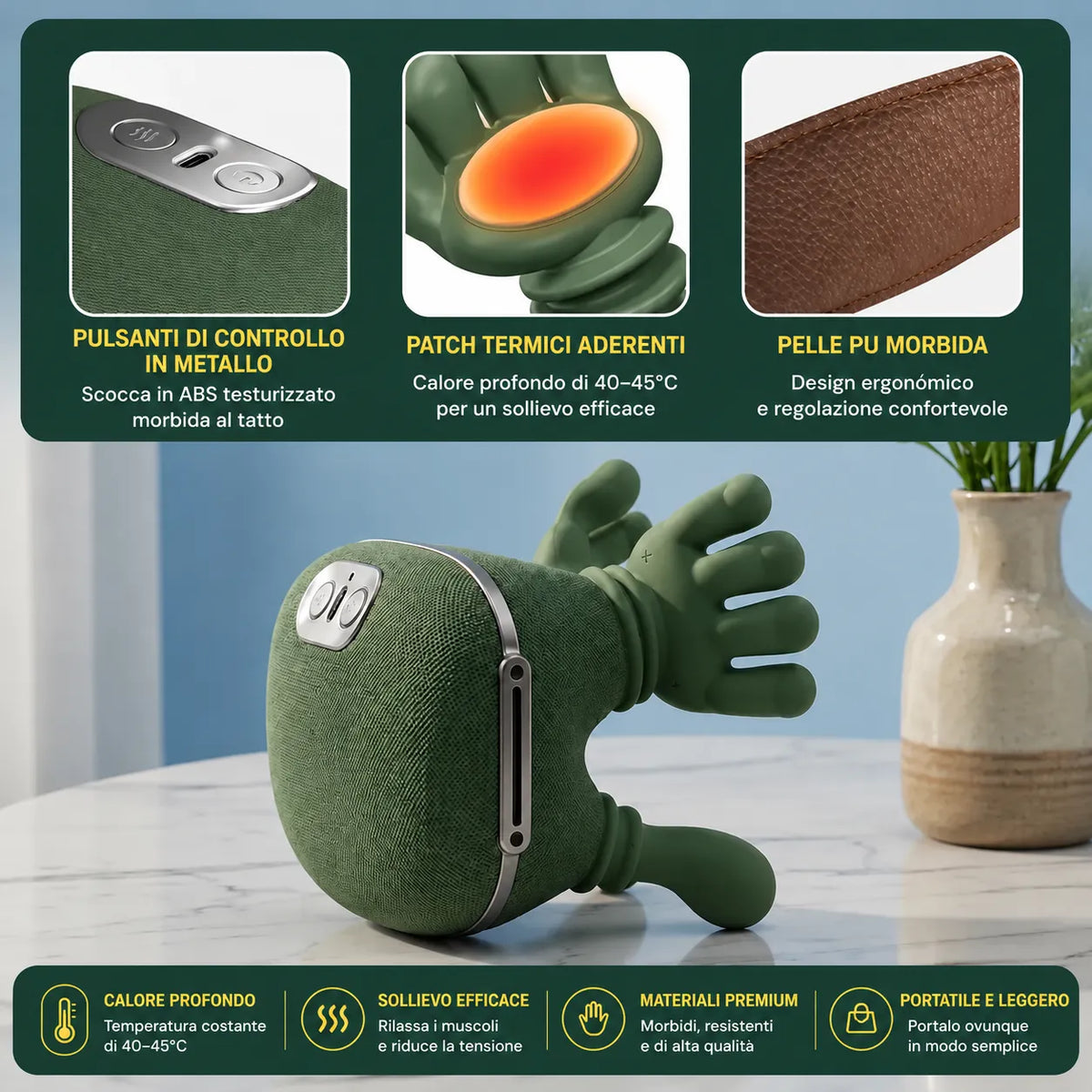 Relivio™ — Massaggiatore Cervicale Shiatsu con Calore