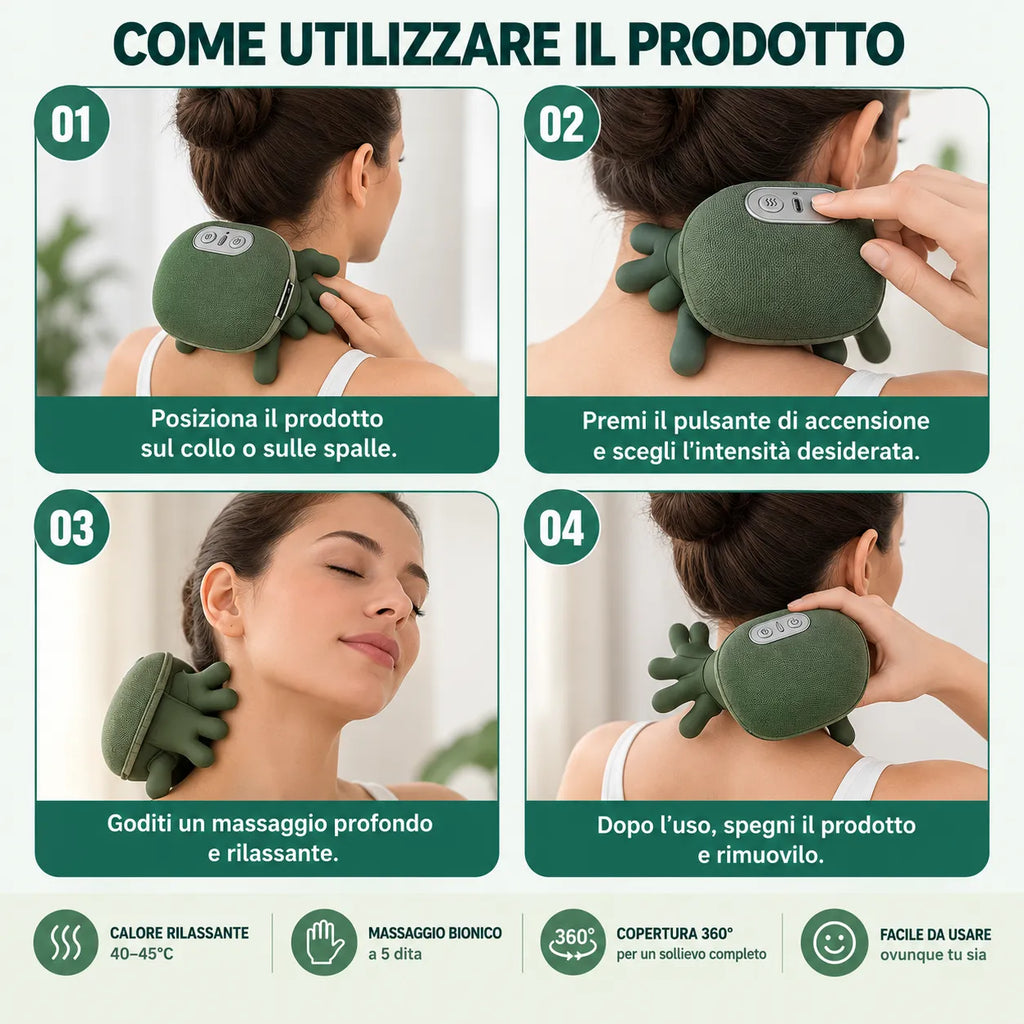 Relivio™ — Massaggiatore Cervicale Shiatsu con Calore
